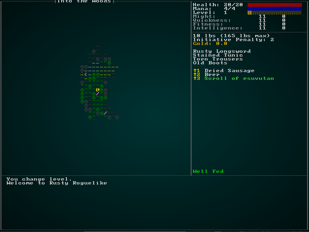 Roguelike gameplay sample