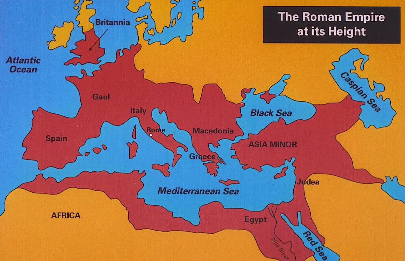 The Roman Empire at its greatest extent