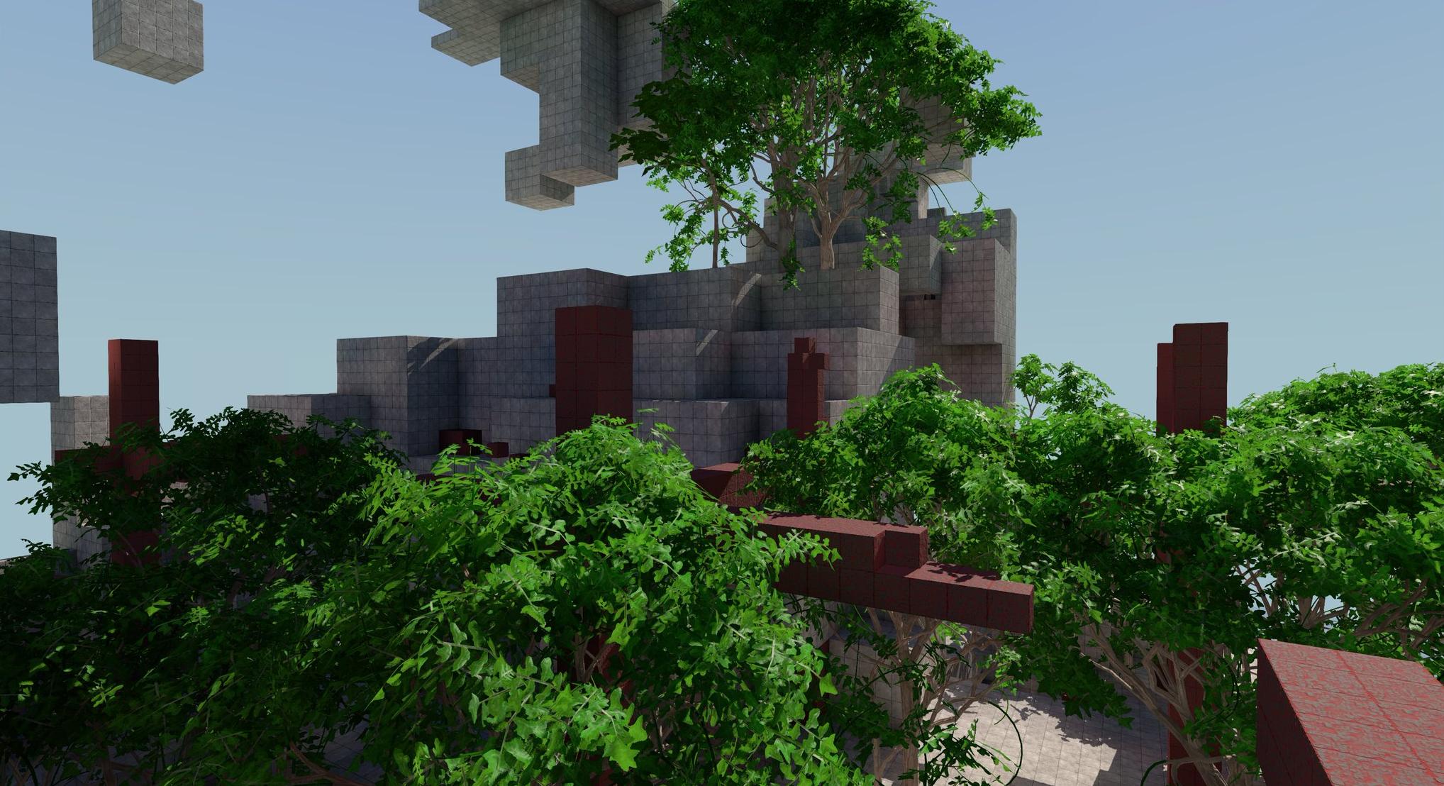 screenshot: concrete, trees, shadows