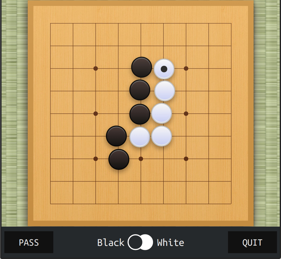 Play Go against AI and friends on the web