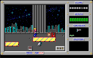 The first original Duke Nukem 1 level in FreeNukum