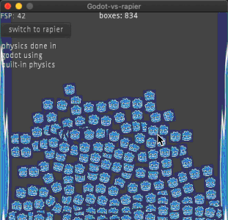 demo that first show godot’s physics and than switches to rapier