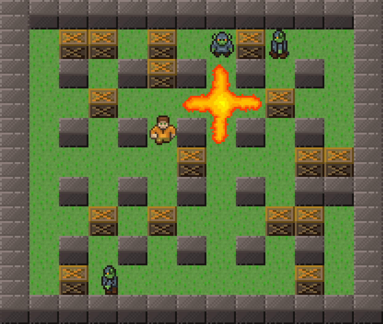 gameplay screenshot wthh an explosion