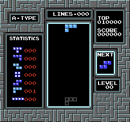 NES Tetris with Hard Drop and Ghost Piece