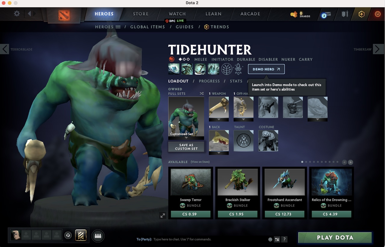 Dota2 running on Naga