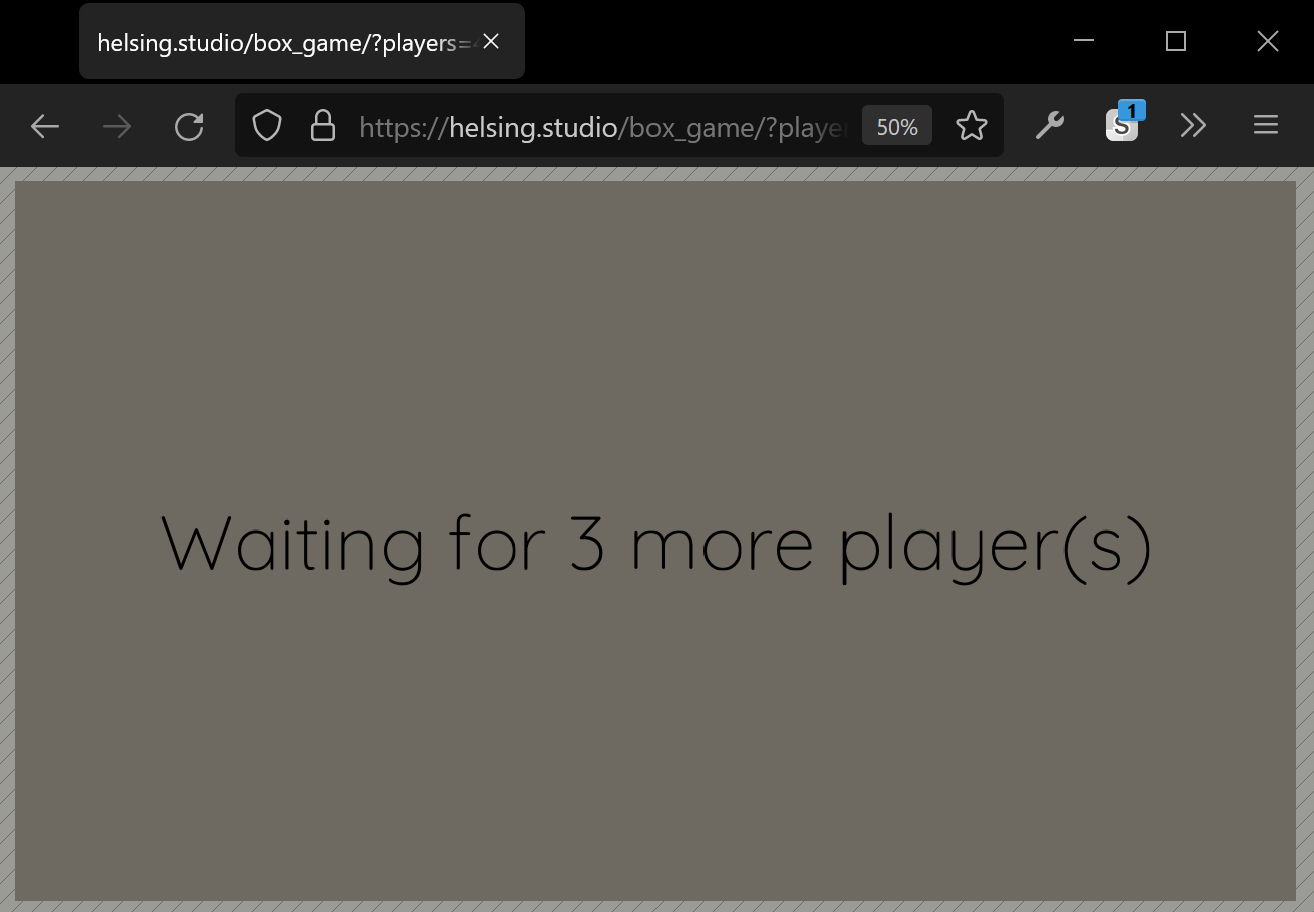 matchbox demo screenshot: Waiting for 3 more players