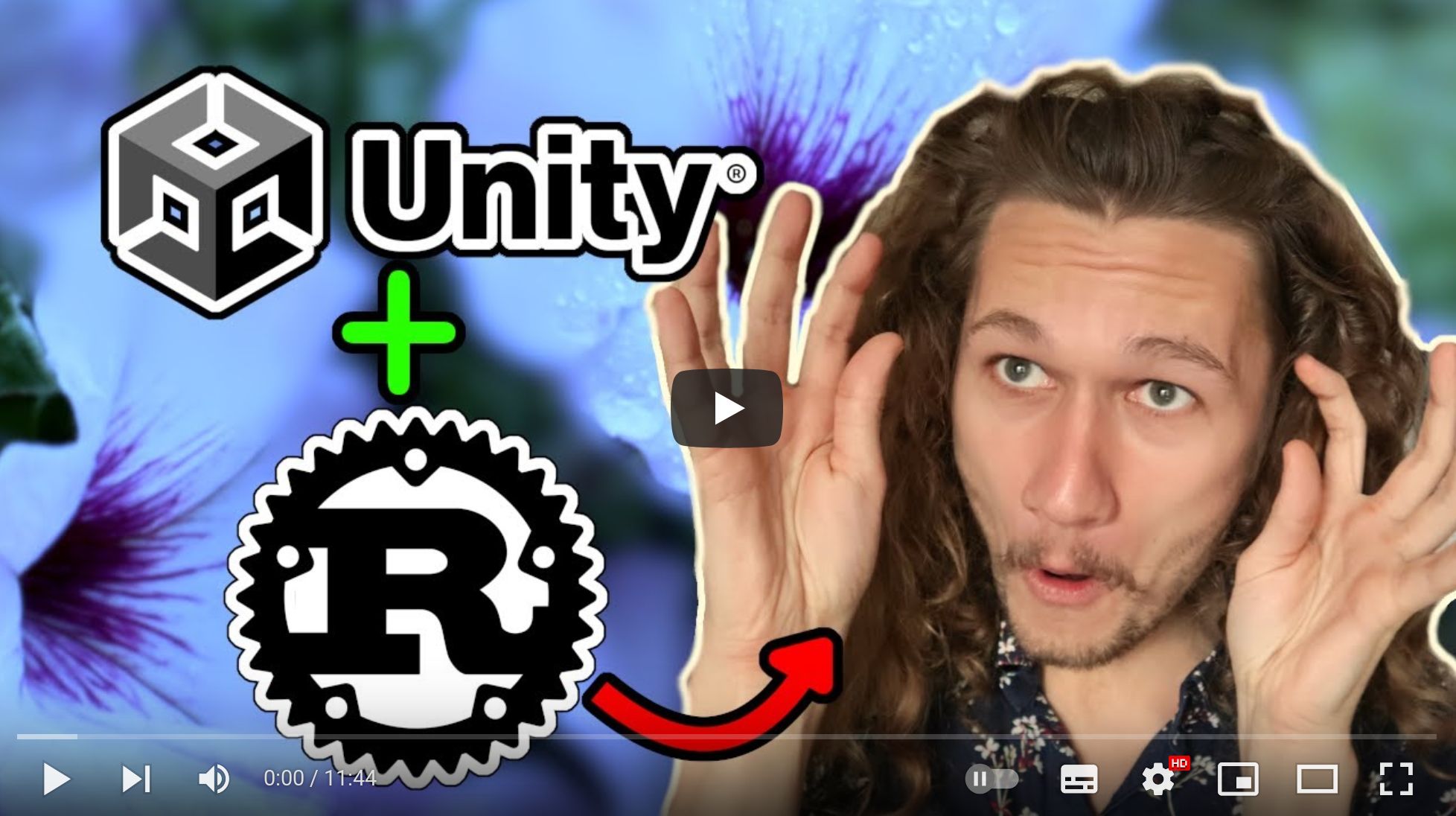 Silly Youtube preview: TanTan's photo, Rust&Unity logos