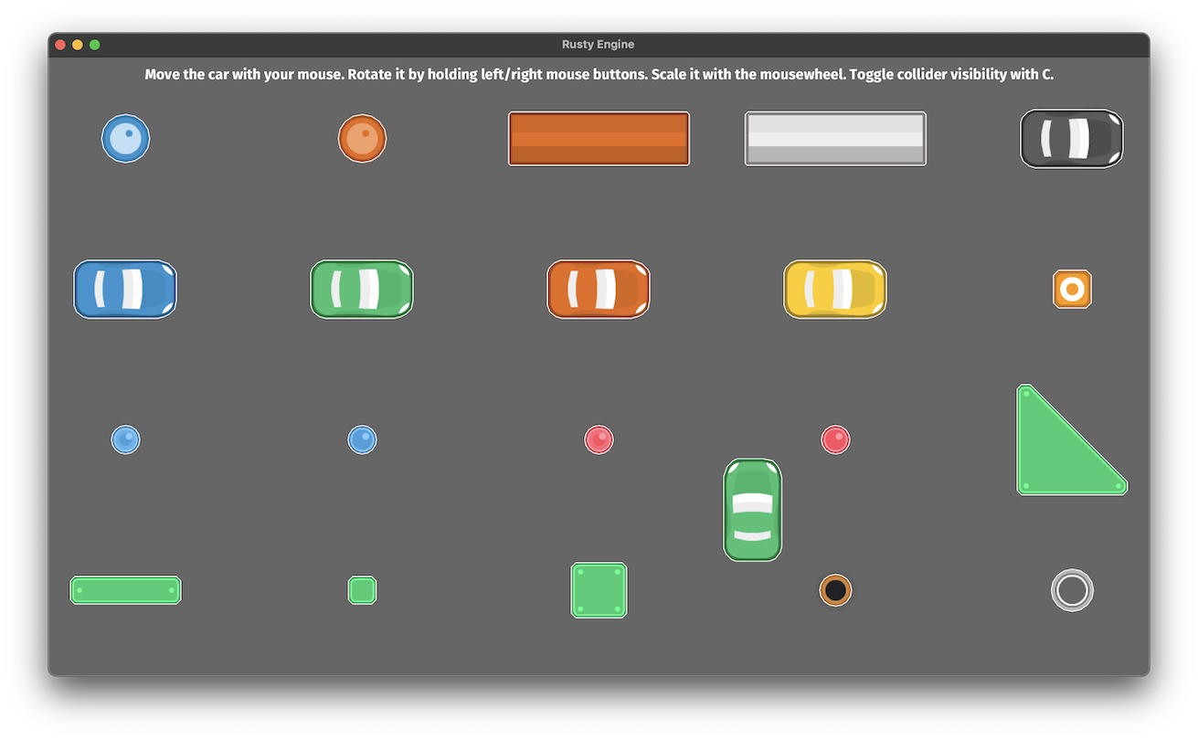 An example Rusty Engine game