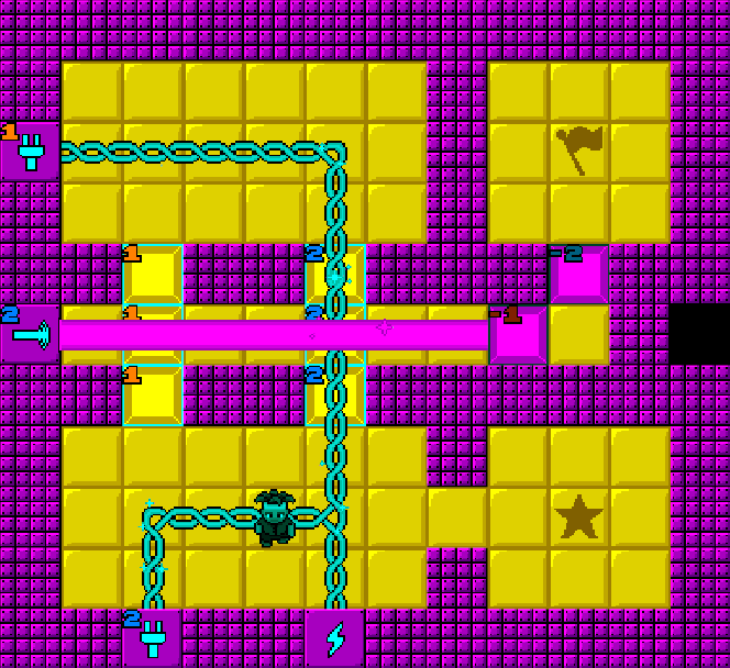 Screenshot of a level in Star Machine