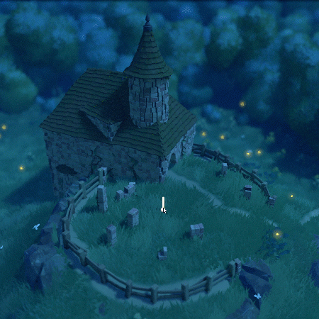 A castle scene showcasing new editing features