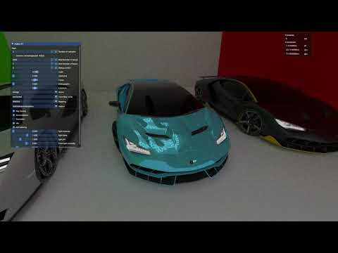 Youtube screenshot: demo with a couple of cars inside a box
