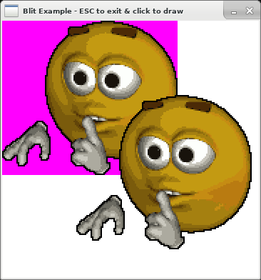 blit example: blitting the full sprite