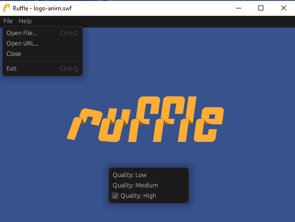 Ruffle dekstop app